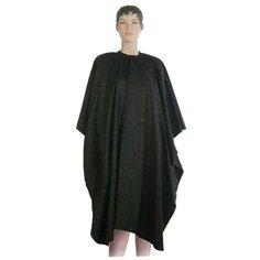 Пеньюар для стрижки DEWAL" Роза", полиэстер, черный 128x150 см на крючках DEWAL MR-AF12B