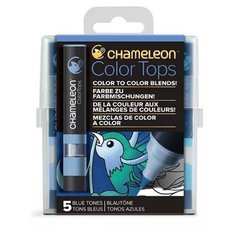 Набор цветовых блендеров "Chameleon" Blue Tones, голубые тона 5 шт.