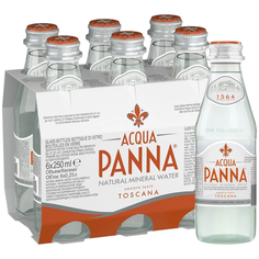 Вода минеральная Acqua Panna (Аква Панна) 6 шт по 0,25 л, стекло