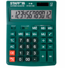 Калькулятор настольный STAFF STF-444-12 зеленый