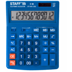 Калькулятор настольный STAFF STF-444-12 синий