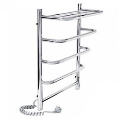 Полотенцесушитель электрический лесенка Laris Стандарт П5 500Х660 с полкой хром левый тэн