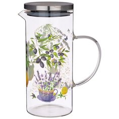 Кувшин прованс лимоны 1400 мл жаропрочное боросиликатное стекло Agness (887-103)