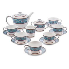 Чайный сервиз на 6 перс. Арабески (Arabesca Blue Pavone) JK-172 113-451550