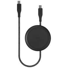 Кабель с органайзером Uniq HALO USB-C to USB-C, 1.2 м, Black [HALO(USB-CTC)-BLACK]