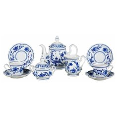 Чайный сервиз на 6 персон 15 предметов (200 мл) Leander "Мэри-Энн /Гжель" / 085473