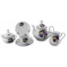 Чайный сервиз на 6 персон 15 предметов Leander "Мэри-Энн /Сливы" / 157997