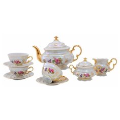 Чайный сервиз на 6 персон 15 предметов (200 мл) Leander "Соната /Полевой цветок /Перламутр" / 027985