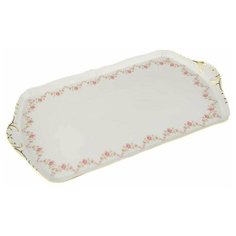Поднос 41 см прямоугольный Leander "Соната /Розовый цветок" / 159163