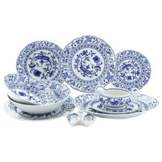 Столовый сервиз на 6 персон 24 предмета (без супника) Leander "Мэри Энн /Гжель" / 157862