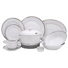 Столовый сервиз на 6 персон 25 предметов Leander "Сабина /Отводка платина" / 158913