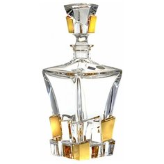 Графин для виски 900 мл Bohemia Jihlava "Crack /С золотом" хрусталь Йиглава / 071383