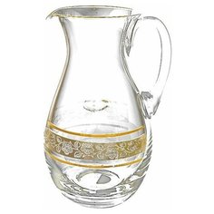 Кувшин для сока 1,1 л Rona "Цветочный узор на платине" / 018062