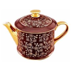 Заварочный чайник 400 мл Leander "Виндзор /Золотые цветы /бордо" 1 / 158685