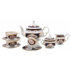 Чайный сервиз на 6 персон 15 предметов Leander "Соната /Роза /Кобальт" / 085503