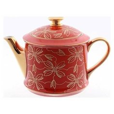 Заварочный чайник 400 мл Leander "Виндзор /Золотые цветы /алый" / 147227