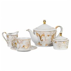 Чайный сервиз на 6 персон 15 предметов Cmielow "Дженни /Золотые ветки" / 163438
