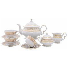 Чайный сервиз на 6 персон 15 предметов (200 мл) Leander "Соната /Золотая элегантность" / 093911