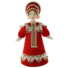 Кукла коллекционная Потешного промысла в девичьем праздничном костюме. Потешный промысел