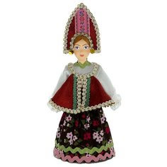 Кукла коллекционная Потешного промысла девушка в праздничной одежде. Россия. Потешный промысел