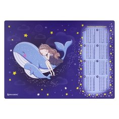 Коврик настольный Brauberg "Ocean dream", А3, 46х33см, пластик, 5шт. (270400)