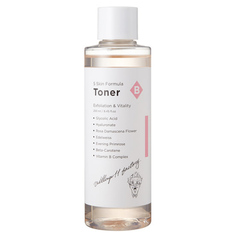 Village 11 Factory Skin Formula Toner B Exfoliation & Vitality тоник с АНА кислотами для деликатного пилинга и отшелушивания кожи 250 мл
