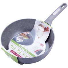 Сотейник 28 см с гранитным покрытием из литого алюминия Kamille KM-4295GR (Ø28х8,5 см)