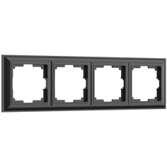 W0042208/ Werkel Рамка на 4 поста Fiore (черный матовый) Веркель