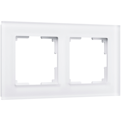 WL01-Frame-02 / Werkel Рамка на 2 поста (белый матовый,стекло) Веркель