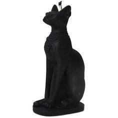 Свеча из воска "Египетская кошка" в черном цвете