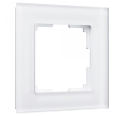 WL01-Frame-01 / Werkel Рамка на 1 пост (белый матовый,стекло) Веркель