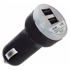 Автомобильное зарядное устройство KS-is KS-087 Duoco зарядка 2А 2 USB-порта, чёрный