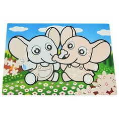 FISSMAN Коврик многоразовый для рисования водой слоники 29x21см