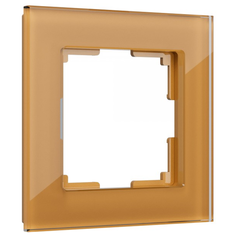 WL01-Frame-01 / Werkel Рамка на 1 пост (бронзовый,стекло) Веркель