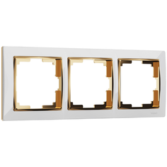 W0031933/ Werkel Рамка на 3 поста Snabb (белый/золото) Веркель