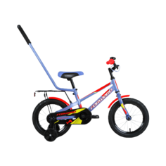 Детский велосипед FORWARD Meteor 14 (2021) серый/красный (требует финальной сборки)