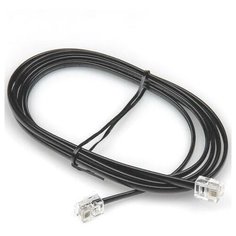 Кабель для телефона Dialog CT-0115 black RJ11-RJ14 патч-корд 6p4c чёрный - 1.5 метра