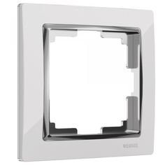 W0011901/ Werkel Рамка на 1 пост Snabb (белый/хром) Веркель