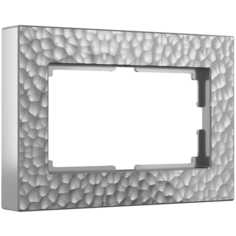 W0082406/ Werkel Рамка для двойной розетки Hammer (серебряный) Веркель