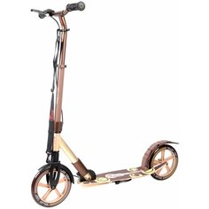 Самокат ORZ 230-230мм с амортизатором и ручным тормозом chocolate /hand brake