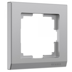 W0011806/ Werkel Рамка на 1 пост Stark (серебряный) Веркель