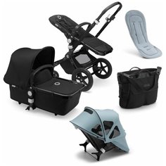 Bugaboo Коляска 2 в 1 Cameleon3 Plus Black/Black/Black+ летний комплект Vapor Blue