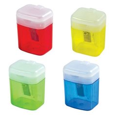 Точилка ручная пластиковая Staff OfficeBox (1 отверстие, с контейнером) 24шт. (226533)