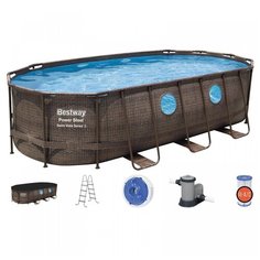 Бассейн каркасный Bestway Power Steel "Ротанг" 549х274х122 см