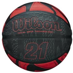 Баскетбольный мяч Wilson 21 Series, р. 7 красный/черный