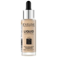 Eveline Cosmetics Тональный флюид Liquid Control HD Mattifying Drops, 32 мл, оттенок: 015 Light Vanilla