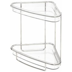 Полка двухъярусная угловая Clarity со съемными лотками Inter Design