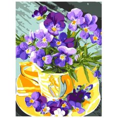 LORI Раскраска по номерам Фиалки 28.5x38 см