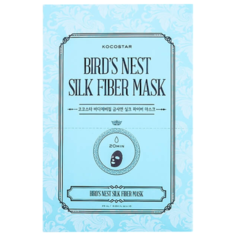 Kocostar Birds Nest Silk Fiber Mask Дерматропная маска для лица с экстрактом секреции ласточкиного гнезда, 25 мл