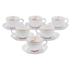 Чайный набор на 6 перс. Песня Мотылька (Canzone Falena Pavone) JK- 97 113-451475